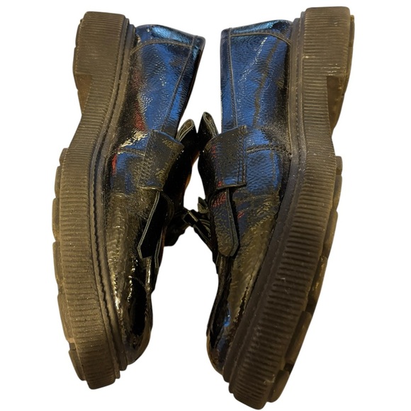 Franco Sarto Women's Black Patent Leather Tassel Chunky Sole Loafer Size 9 - Picture 5 of 6